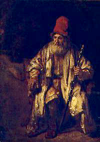 The altos with the red cap a Rembrandt (Successore)