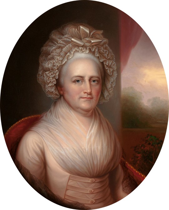 Portrait of Martha Washington (1731-1802) a Rembrandt Peale