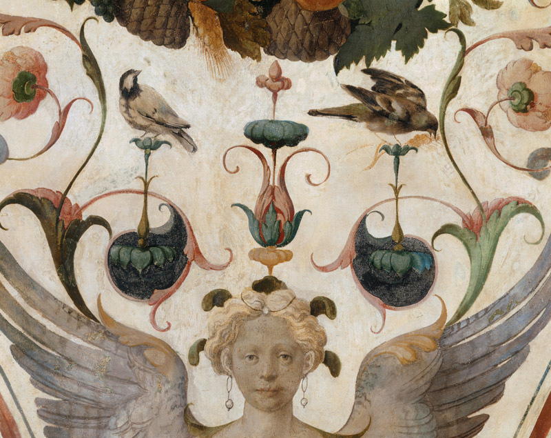 Ausschnitt aus der Deckenmalerei mit Grotesken a Ridolfo Ghirlandaio