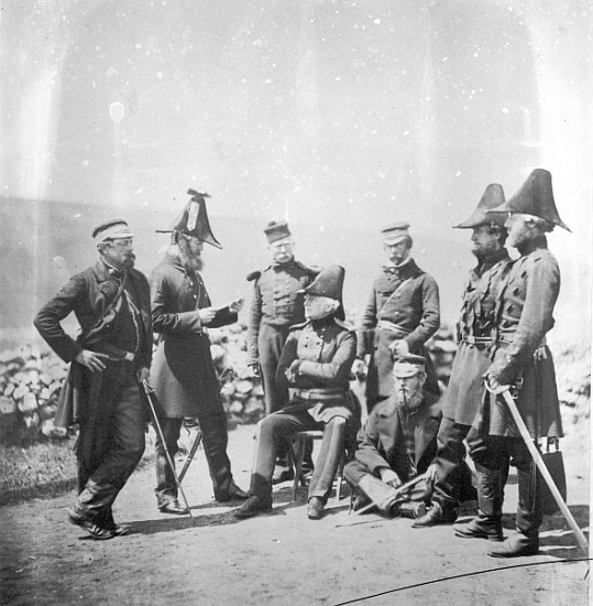Lieutenant General Sir George Brown G.C.B and officers of his staff, c.1855 a Roger Fenton