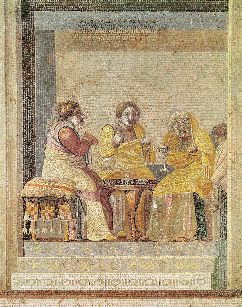 A magical consultation, from Villa di Cicerone, Pompeii (mosaic) a Arte Romana