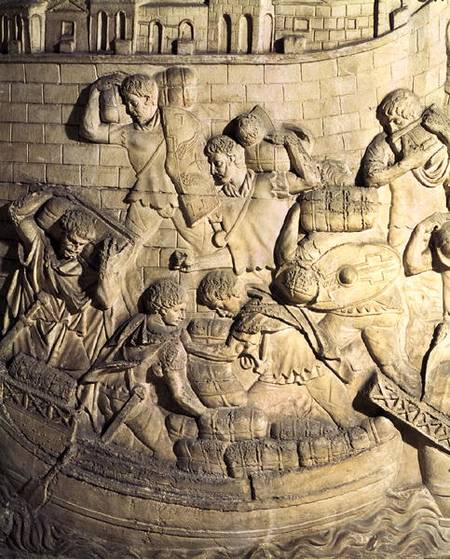 Loading a ship, detail from a cast of Trajan's column a Arte Romana