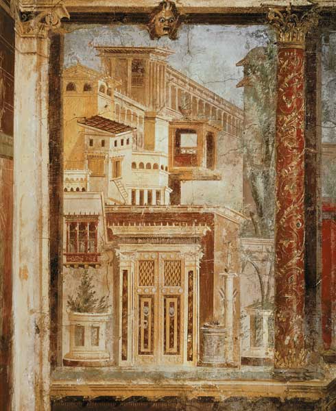 Panel from Cubiculum from the bedroom of the villa of P Fannius at Boscoreale, Pompeii a Arte Romana