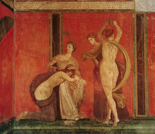 Scourged Woman and Dancer with Cymbals, South Wall, Oecus 5 a Arte Romana