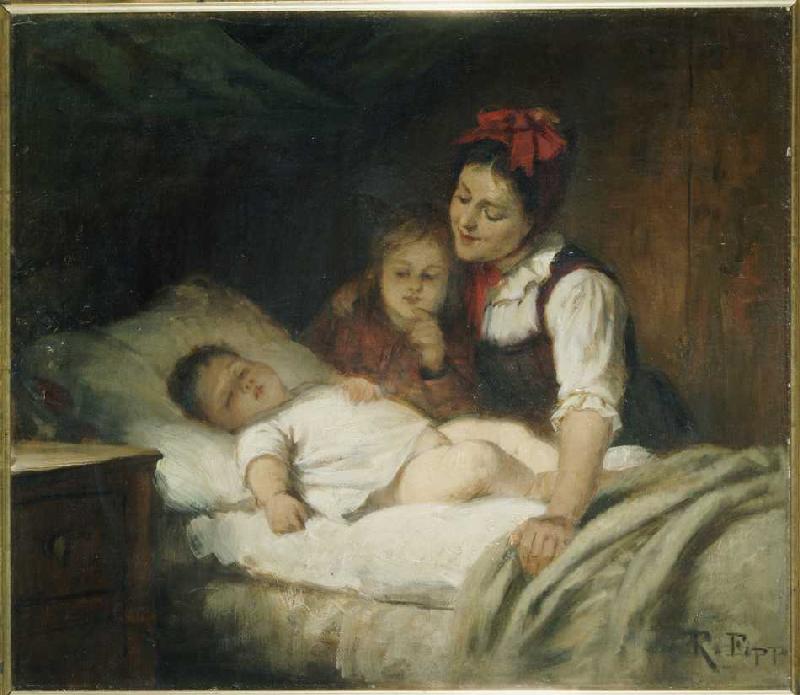 Das schlafende Kleinkind. a Rudolf Epp