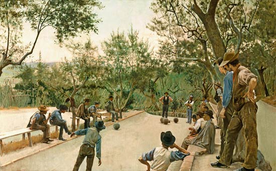 The Boules Players a Ruggero Focardi