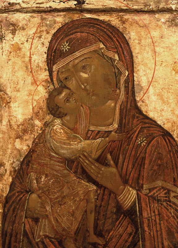 The Mother of God Theodorovskaya, icon a Scuola Russa