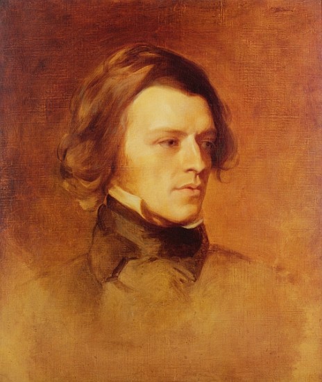 Portrait of Alfred Lord Tennyson (1809-92) c.1840 (oil on canvas a Samuel Laurence