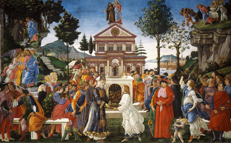 The Temptation of Christ a Sandro Botticelli