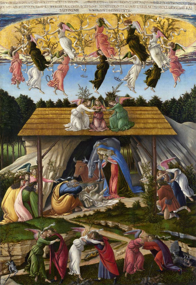 Mystic Nativity (and detail 22824) a Sandro Botticelli