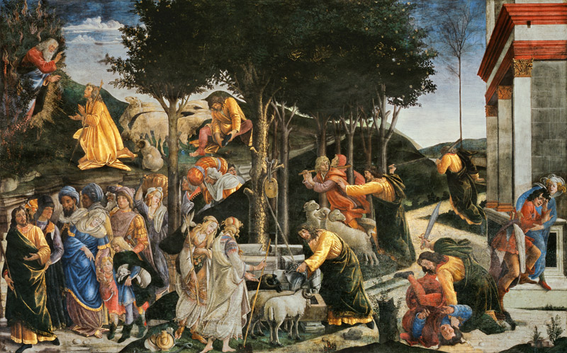Checks of the Moses a Sandro Botticelli