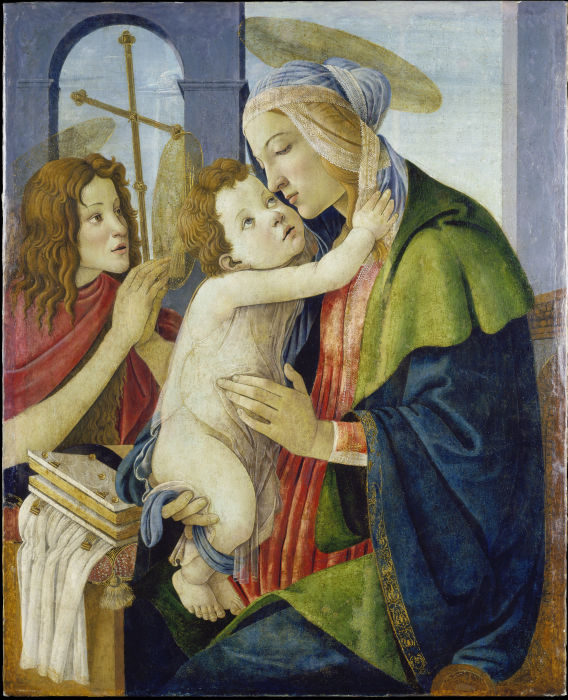 Madonna and Child with the Infant St. John a Sandro Botticelli