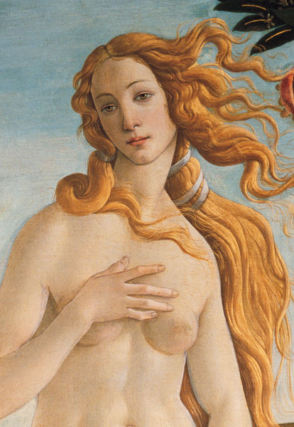 Nascita di Venere (dettaglio) a Sandro Botticelli