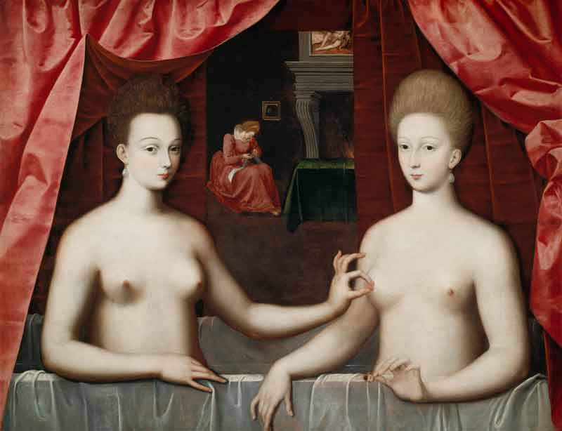 Gabrielle d'Estrées e sua sorella a Scuola di Fontainebleau
