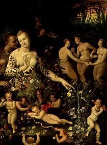 The toilet of Venus. a Scuola di Fontainebleau