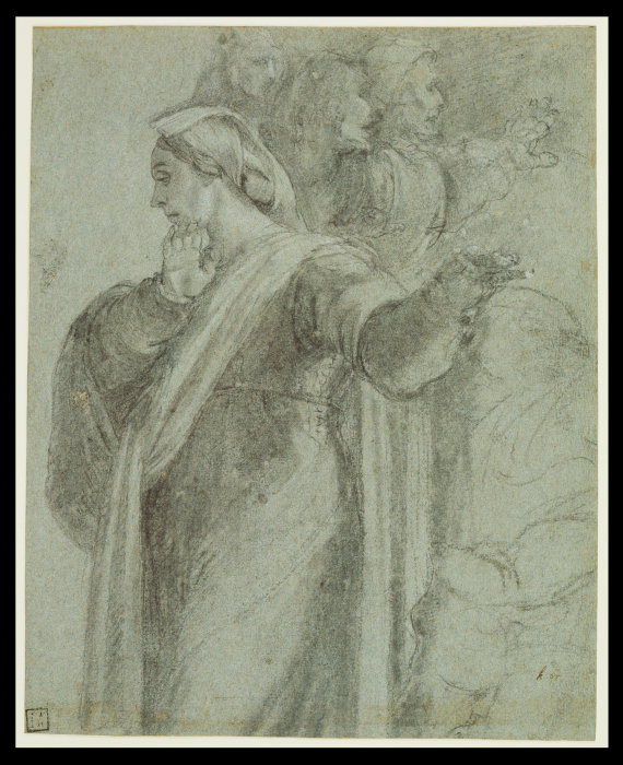Study for the figure of Martha in "the Raising of Lazarus" a Sebastiano del Piombo