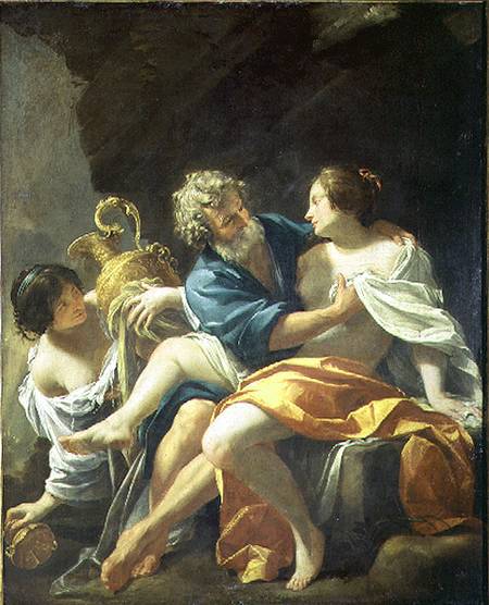 Lot and his Daughters a Simon Vouet