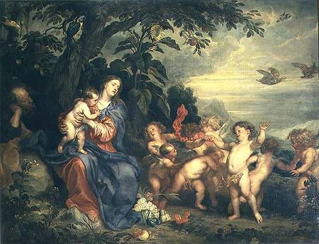 The Rest on the Flight into Egypt (Virgin with Partridges) a Sir Anthonis van Dyck