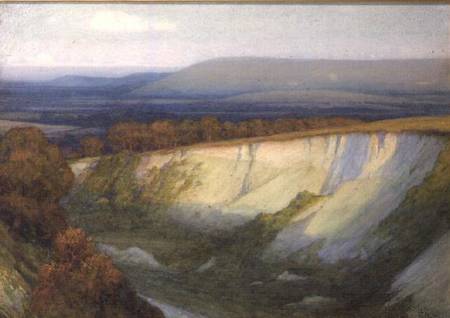 Evening Light Falling on a Quarry a Sir Frank Dicksee