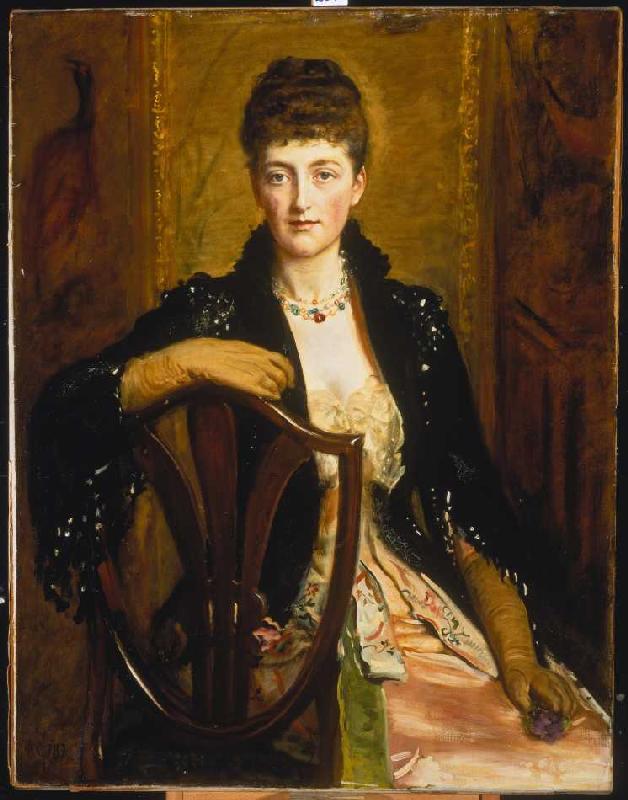 Portrait Of Alice Sophia Caroline Wortley, The Artists Third Daughter a Sir John Everett Millais