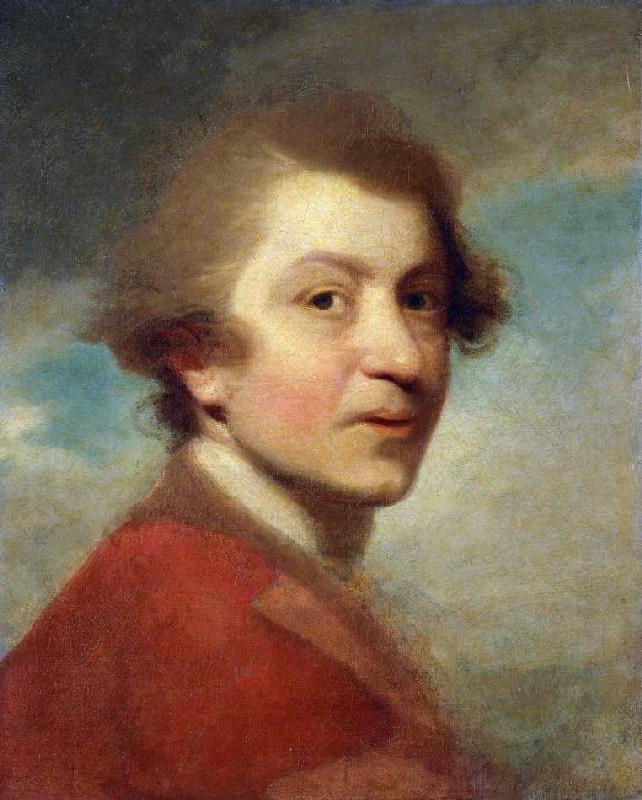 Selbstbildnis in der roten Jacke eines Doktor der Rechtswissenschaften (unvollendet). a Sir Joshua Reynolds
