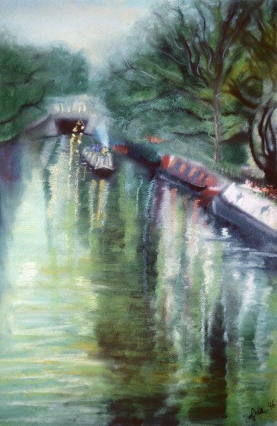 Little Venice, Regent''s Canal, 1996 (pastel on paper)  a Sophia  Elliot