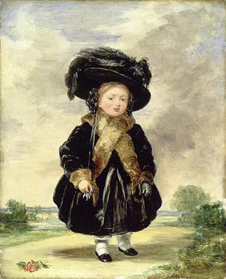 Queen Victoria, aged Four, 1823 (panel) (also see 267656) a Stephan Poyntz Denning