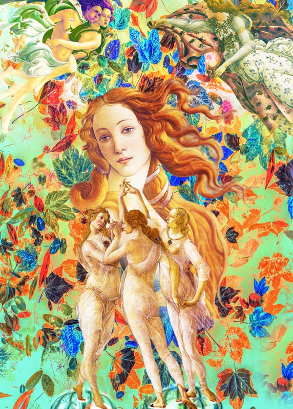 Primavera Collage Botticelli Venus a Stephan  Rossmann