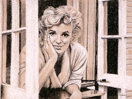 Marilyn Monroe alla finestra
