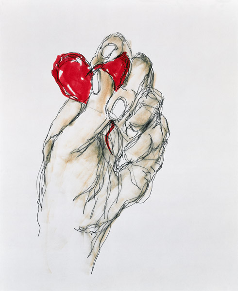 ''You Gave Me Your Heart'', 1996 (ink on paper)  a Stevie  Taylor