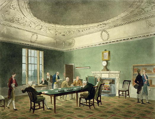 Board of Trade, from 'Ackermann's Microcosm of London', engraved by Thomas Sunderland (fl.1798), 180 a T. Rowlandson