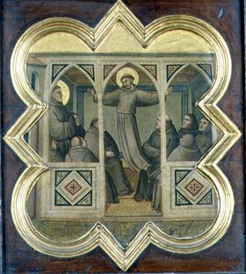 Apparition of St. Francis to his Followers (tempera on panel) a Taddeo Gaddi