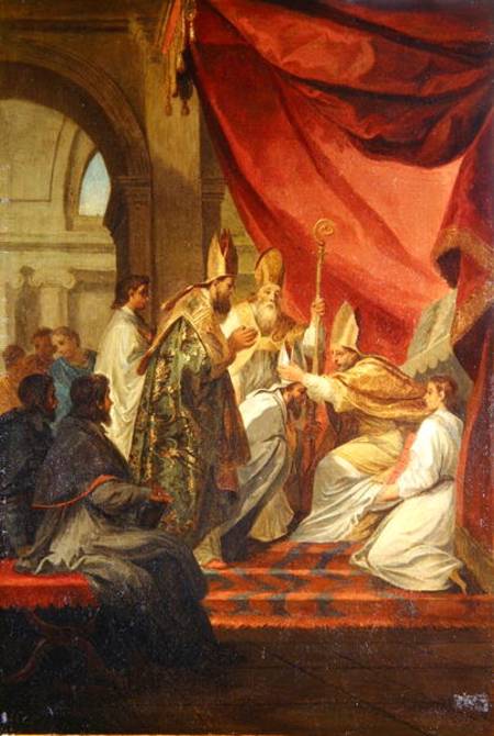 St. Augustine ordained as the Bishop of Hippo, study for the decoration in the Invalides a the Younger Boulogne