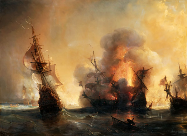The Naval Battle of Lagos on 27 June 1693 a Théodore Gudin