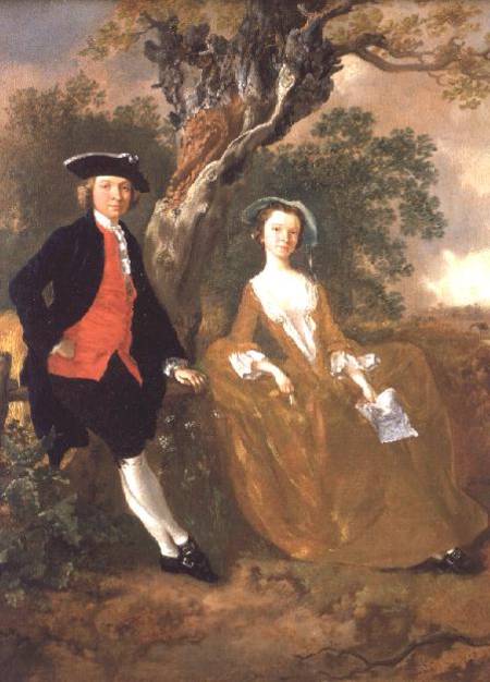 An Unknown Couple in a Landscape a Thomas Gainsborough