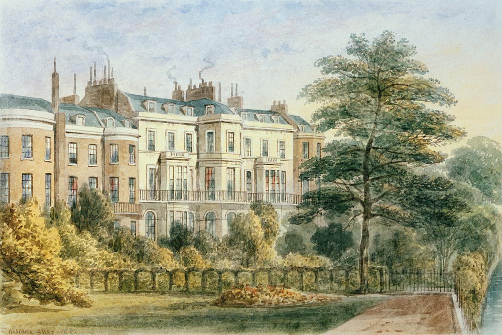 East front of Sir Robert Peel''s House in Privy Garden (1788-1850) 1851 a Thomas Hosmer Shepherd