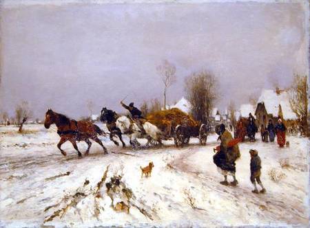 A Village in Winter a Thomas Ludwig Herbst
