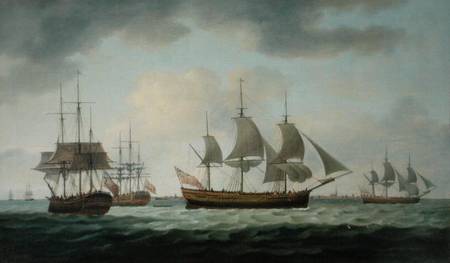 Merchant Vessels off the Coast a Thomas Luny