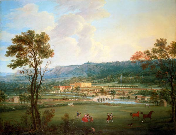 Look of the southwest on Chatsworth (Derbyshire) a Thomas Smith of Derby