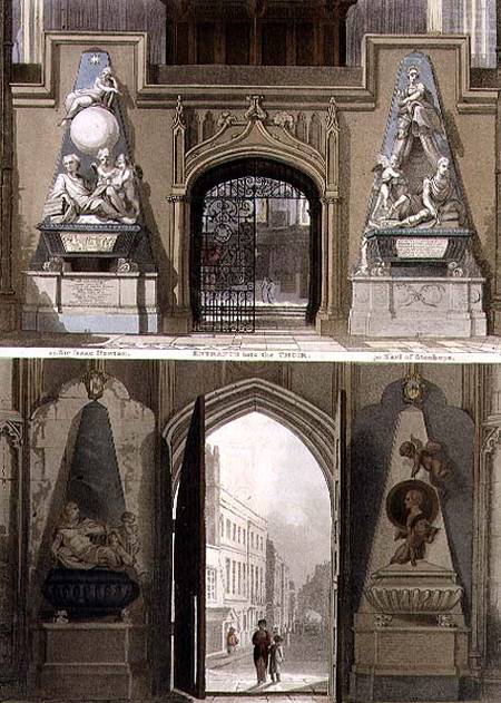 The Entrance into the Choir and the West Entrance, plate 20 from 'Westminster Abbey' a Thomas Uwins