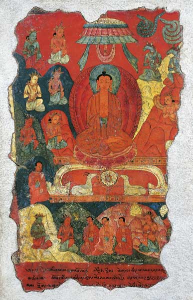 The First Sermon of Buddha a Tibetan Art