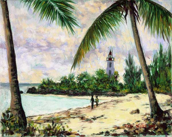 The Lighthouse, Zanzibar, 1995 (oil on canvas)  a Tilly  Willis