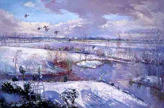Flight Down, 1993 (oil on canvas)  a Timothy  Easton