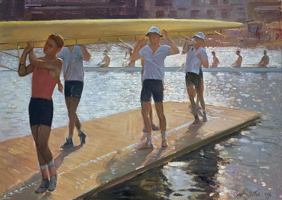 Raft walk, 1994 (oil on canvas)  a Timothy  Easton