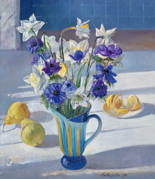 Spring Flowers and Lemons, 1994 (oil on canvas)  a Timothy  Easton