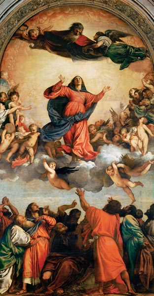 Assunta, Assumption of the Virgin a Tiziano (alias Tiziano Vercellio)