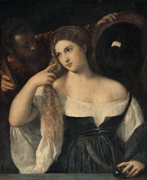 Portrait of a Woman at her Toilet a Tiziano (alias Tiziano Vercellio)