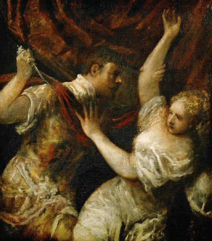 Tarquinius und Lucrecia a Tiziano (alias Tiziano Vercellio)