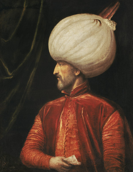 The portrait sultan Suleiman II. a Tizian (Scuola)