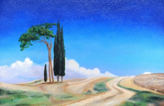 4 Trees, Picenza, Tuscany a Trevor  Neal